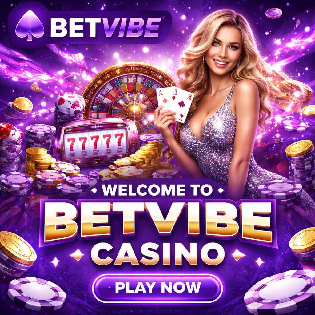 BETVIBE casino lobby featuring modern slot titles classic card games and a stylish live gaming experience